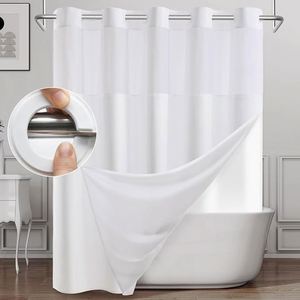 Cortina de Ducha para Baño de Plástico Peva Resistente al Agua y al Moho, de Color Sólido, con Imán y Logotipo Personalizado - Product Image 3