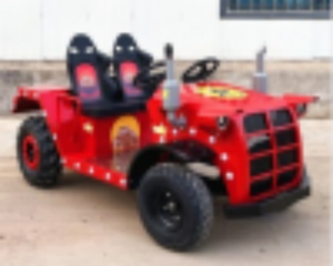 Voiture de tourisme à batterie en forme de camion de pompiers, <span class=keywords><strong>Bus</strong></span> de tourisme pour stations balnéaires, Manège de terrain de jeux extérieur, Chariot tout-terrain - Product Image 6