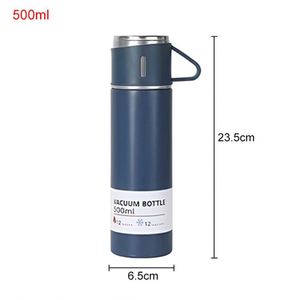 Ensemble de bouteilles d'eau en acier inoxydable de 500 ml avec 3 tasses, à double paroi isolées et coffret cadeau, idéal pour le thé/le café/les voyages - Product Image 4