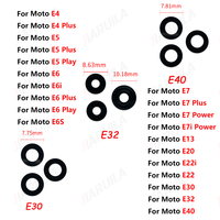 Objectif en verre de caméra arrière pour Moto E40 E32 E30 E22 E22i E20 E13 E7 E7i Power E6 E6i E6S E5 Play E4 Plus Cell Camera Lens Spare Part