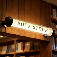 Boîte à lumière LED rectangulaire personnalisée en usine, entièrement éclairée, en acrylique + acier inoxydable, écologique, panneau décoratif pour publicité extérieure de magasin