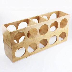 Bamboo Wine <b>Rack</b> 3 Tier Foldable Storage Display Stand For Home <b>Kitchen</b> - Product Image 3