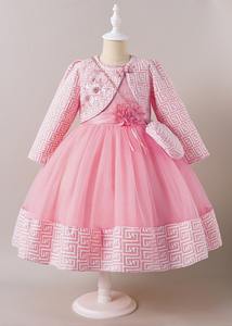 Stile europeo per <span class=keywords><strong>bambini</strong></span> vestito da principessa due pezzi <span class=keywords><strong>con</strong></span> cappotto e borsa di lusso per ragazze abito da festa per <span class=keywords><strong>bambini</strong></span> abito formale personalizzato - Product Image 4