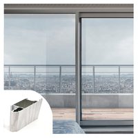 Fournisseur d'or en Chine, profilé de porte coulissante en aluminium extrudé anodisé 6063 pour la fabrication de portes et de fenêtres, découpe
