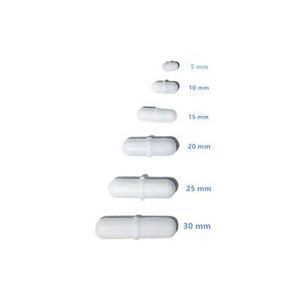 Barra Magnética de Agitación Recubierta de PTFE Blanco Resistente para Laboratorio - Product Image 1