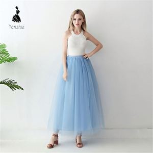 <span class=keywords><strong>Falda</strong></span> Larga de Tul de 7 Capas y 100 cm para Mujer, Ideal para Bodas y Fiestas - Product Image 6