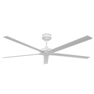 5-blade <b>ceiling</b> <b>fan</b> matte white aluminum body DC motor silent <b>remote</b> control suitable for living room, bedroom, children's room - Product Image 1