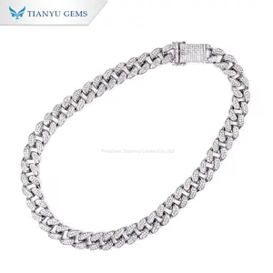 Tianyu Gems Aangepaste Verzilverd 18K Gold Marquise Peer Cut Witte Diamant Luxe Moissanite Kettingen