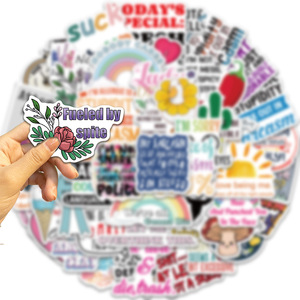 50 Pegatinas de Graffiti con Frases de Sarcasmo para Regalo, Decoración de Teléfono, Botella, Refrigerador, Pegatinas de Vinilo con Palabras Desagradables - Product Image 4