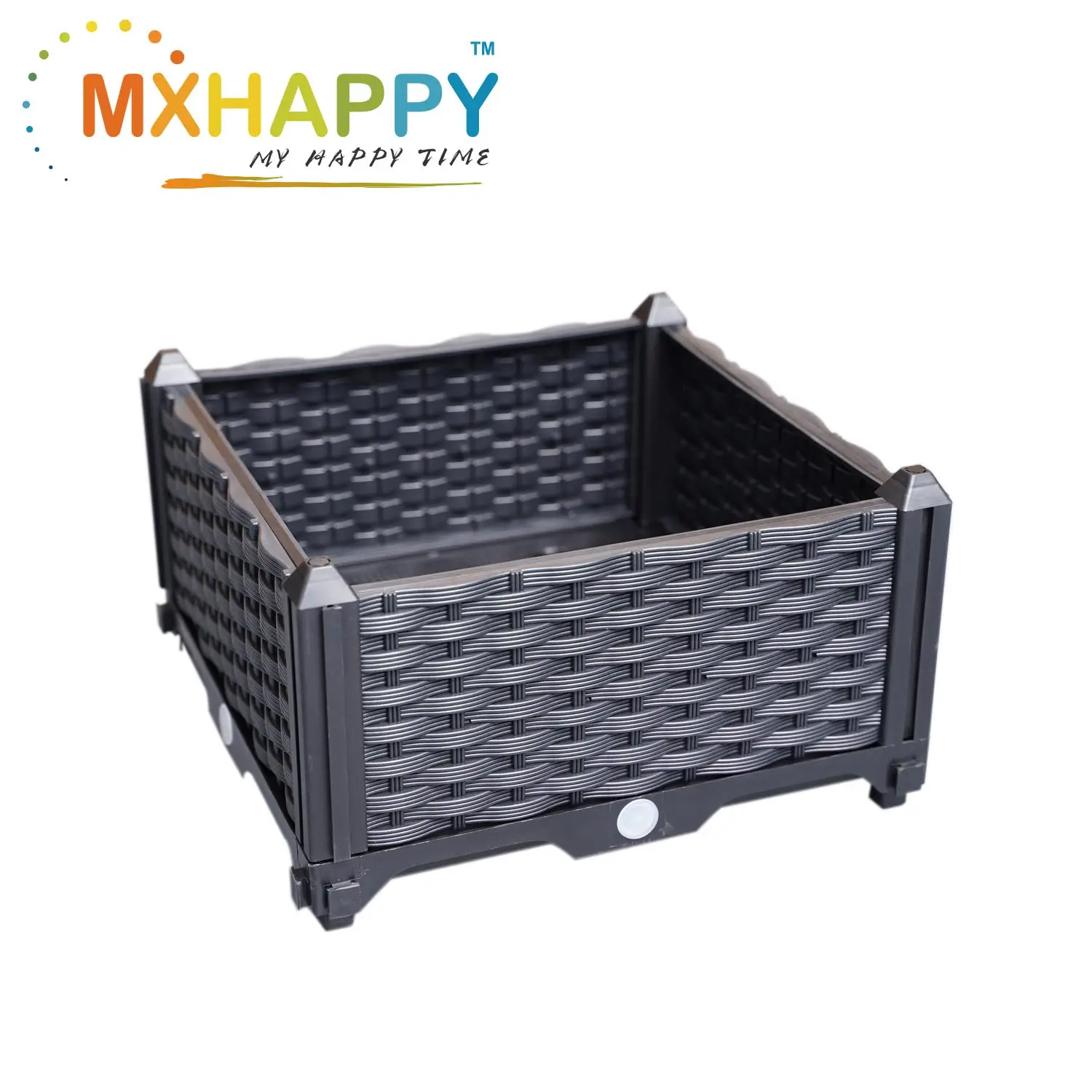 MXHAPPY Plastic Planting Box Outdoor Raised Garden Bed for Flowers and Vegetables