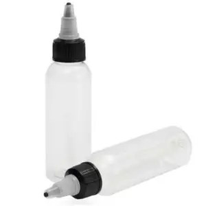 Vuoto 60ml 100ml 120ml 150ml bottiglia di imballaggio per applicatore di olio per capelli in plastica trasparente con tappo di erogazione Twist-open