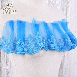 הסיטונאי 3D רקומות רשת תחרה חיתוך בד תחרה חיתוך בד פרחים רשת רשת גבול רשת תיל לקצץ - Product Image 5