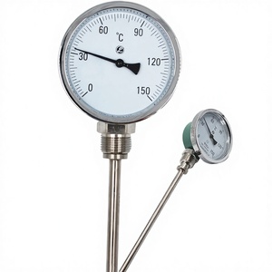 ميزان حرارة صناعي ثنائي المعدن WSS-411 شعاعي من الفولاذ المقاوم للصدأ 304 مخصص 0-150 درجة مئوية - Product Image 2