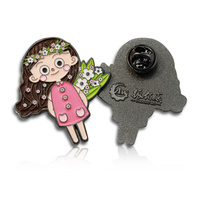 Broche de revers en alliage de zinc de haute qualité, émail souple, badge personnalisé, placage or/argent, couleurs personnalisées, motif animal de dessin animé