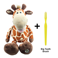 1 pièce YOUYA DENTAL Marque WJ-124 Modèle d'enseignement dentaire en peluche en forme de girafe de dessin animé pour l'apprentissage du brossage des dents, Ornement pour dentiste