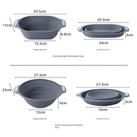 Plateau à pain pliable en silicone de qualité alimentaire en gros, rangement facile et fermentation efficace, outil de pâtisserie et de boulangerie