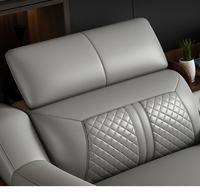 MULIGNA Luxus-Sofagarnitur Kunstleder-Ecksofa Wohnzimmermöbel Multifunktionales Sofa-Set mit Konsole und USB-Ladegerät