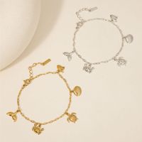 Bracelet pendentif coquille de tortue N&S pour femme, tendance vacances à la plage, bijoux fantaisie en acier inoxydable, vente en gros