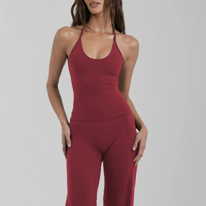 Camiseta de Tirantes Finos con Cuello en V para Mujer, con Logotipo Personalizado, Transpirable, de Secado Rápido, Ligera, Suave, Elástica, Talla Grande, Lisa, Acolchada, Ajustada - Product Image 5