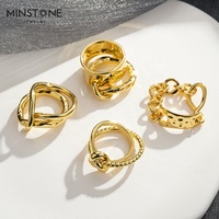 Bagues de haute qualité en laiton Zircon plaqué or à ouverture réglable en diamant rempli d'or pour femmes bijoux plaqués or