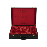 Boîte personnalisée en cuir de crocodile noir, boîte de luxe en bois pour outils à vin, parfums, rangement de vêtements, emballage