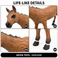 Figurine de rhinocéros réaliste en PVC écologique marron 58x13x33cm, jouet éducatif pour enfants, décoration de bureau, pour garçons et filles