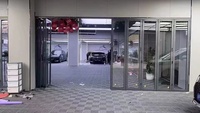 Porte pliante en alliage d'aluminium robuste avec double vitrage trempé, coupe-vent, pour intérieur/extérieur, sur mesure, pour séparation de pièce ou entrée.