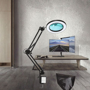 Lámpara Lupa LED con Brazo Oscilante y Abrazadera, Regulable, para Esteticistas, Uso en Salones <span class=keywords><strong>de</strong></span> <span class=keywords><strong>Uñas</strong></span>, Tatuajes y Pestañas, para Escritorio - Product Image 2