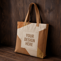 Sac personnalisé en toile de coton recyclé pour Noël, motif numérique Yule Ink, épais, en stock et sur commande, pour la vente au détail mondiale