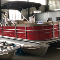 Bateau flottant d'eau de barge de ponton en aluminium de 7.50m à vendre