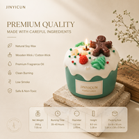 Vela Aromática de Almizcle Blanco Navideño con Diseño de Muñeco de Nieve de Jengibre para Regalo Navideño, Venta al por Menor, Marca Privada, OEM, Pedido Personalizado