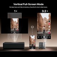 Proyector Portátil DLP Mini de Bolsillo Aurzen ZIP Silver Tri-Fold, Carga Rápida Tipo-C, Batería Integrada de 5000 mAh