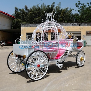 New Source Electric Pumpkin Horse Carriage for Sale White Sightseeing Special Transport Electric Pumpkin Horse Carriage - Product Image 5