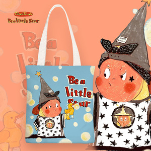 Sac à bandoulière en toile imprimé de dessins animés, petit sac à provisions réutilisable, grande capacité, sac à main, sac fourre-tout pour étudiants, vente en gros - Product Image 5