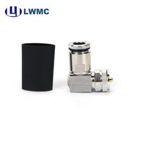 Connecteur mâle UHF LWMC à angle droit avec pince pour câble LMR400 et câble de 10 mm, VSWR 1,3:1 MAX