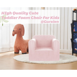 Children's <b>Sofa</b> High Density Foam Soft Corduroy <b>Material</b> Machine Washable Removable Cover Reading Chair For Kids - Product Image 4
