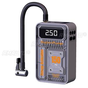 4000mah <b>Car</b> Air Inflator Cordless <b>Inflatable</b> Tyre Pump 3-150PSI Digital Display Air Compressor for <b>Car</b> Motorcycles Bicycle - Product Image 6