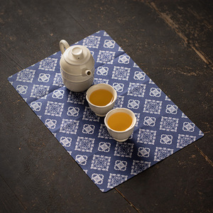 Serviette de thé carrée en damassé de style chinois, absorbante, pour le soin des théières et le nettoyage de la table - Product Image 3