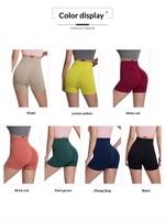 Shorts de yoga taille haute en polyamide pour femme, effet galbant et amincissant, contrôle du ventre