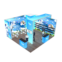 Étagères portables en aluminium à impression personnalisée, construction rapide, arche rétroéclairée 20x20, stand d'exposition pour salon professionnel