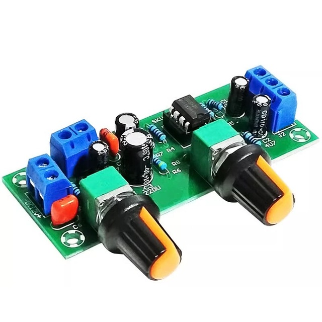 Single power supply 10-24V superheavy subwoofer front stage low-pass filter tone board Frequency adjustment front board