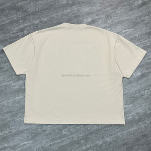 T-shirt surdimensionné streetwear unisexe de printemps personnalisé de haute qualité chemise en coton poids lourd Boxy t-shirt vierge pour hommes - Product Image 2
