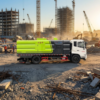 Balayeuse multifonctionnelle diesel Dongfeng avec châssis, jet d'eau haute pression et brosses latérales pour zones urbaines/scéniques