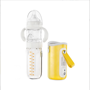 Mumlove Biberon pour nouveau-né <span class=keywords><strong>Bebe</strong></span> Glasses Milk and Honey 3 en 1 240 ml Set Distributeur de formule à rinçage rapide Mélangeur chauffe-biberon PPSU USB - Product Image 1
