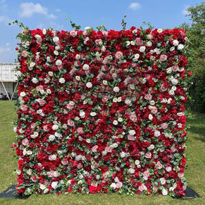 لوحة خلفية ثلاثية الأبعاد عالية الجودة من الحرير الصناعي على شكل وردة، قماش قابل للطي مخصص لديكور حفلات الزفاف وهدايا عيد الحب - Product Image 6