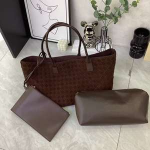 Bolsos de mano de piel de vaca esmerilada Bolsos de mano de mujer de cuero genuino Bolsos de hombro Bolsos de cuero de gamuza de moda informal <span class=keywords><strong>para</strong></span> mujer - Product Image 5