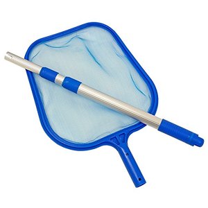 Skimmer <span class=keywords><strong>de</strong></span> piscina <span class=keywords><strong>de</strong></span> grado fuerte con poste <span class=keywords><strong>de</strong></span> ABS telescópico resistente y clips EZ para piscinas elevadas y enterradas incluidas - Product Image 1