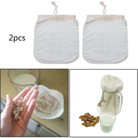 Sac à lait végétal 100 % coton naturel, filtre tamis en maille fine écologique pour la production de lait végétalien