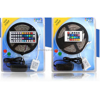 Tira de LED RGB de 5m 10m 2835 12v con Control Remoto IR, Decorativa, de Ambiente, Colorida, Inteligente, Impermeable, Kits de Luces LED RGB