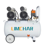 Haute qualité à faible bruit Mini silencieux Double cylindre Portable compresseur d'air sans huile 550W/0.75HP-50L